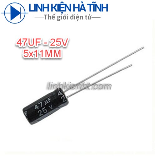 100 con tụ hóa 47uf 25v 5x11mm