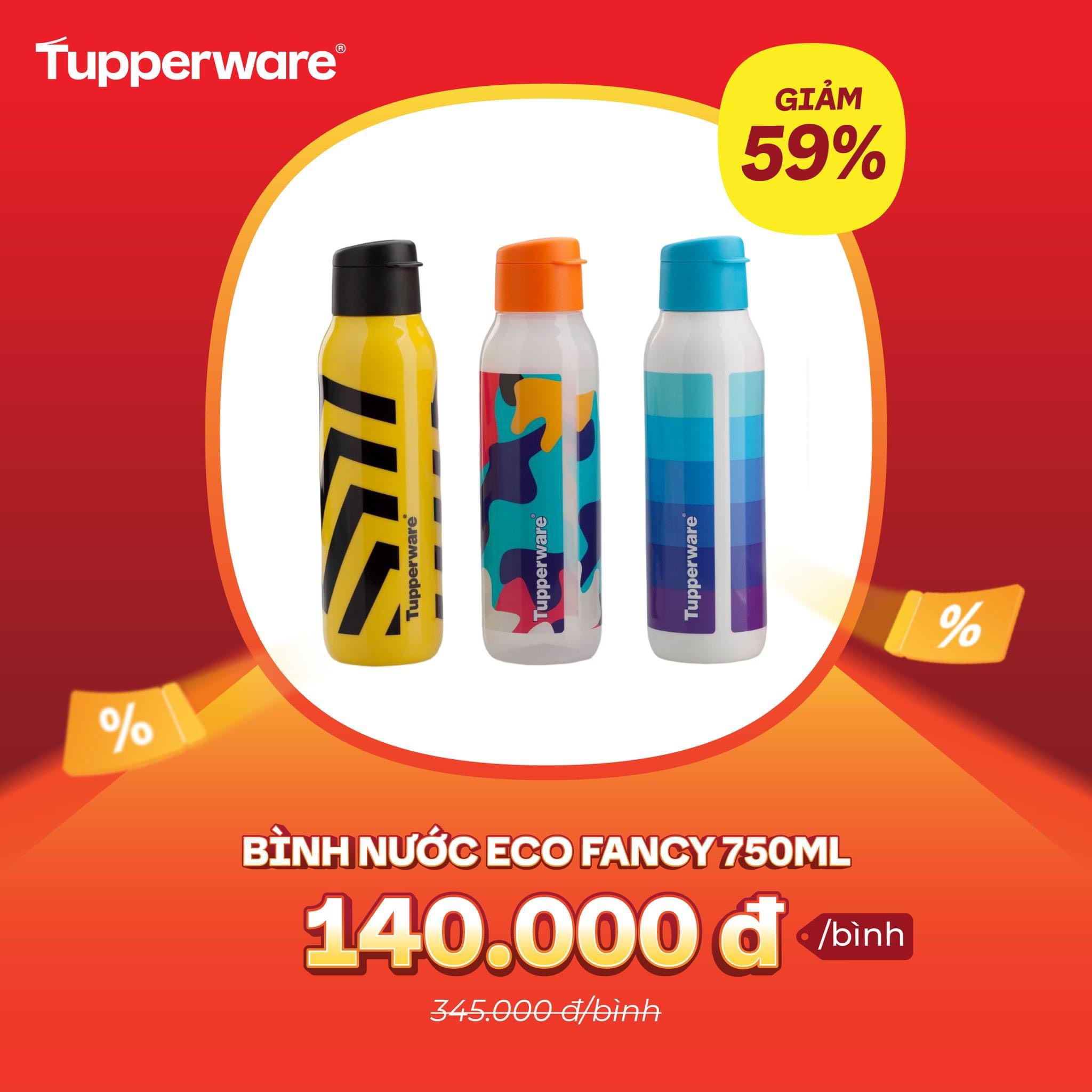 Bình nước Tupperware Eco Bottle Fancy 750ml
