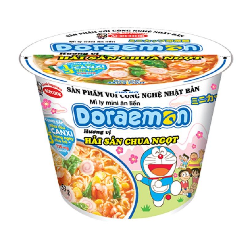 Siêu thị WinMart - Mì Ly Mini Doraemon - Hải Sản Chua Ngọt 53g