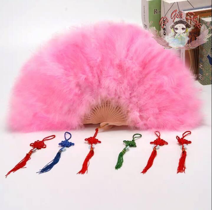 Quạt lông loại dày nhiều màu
