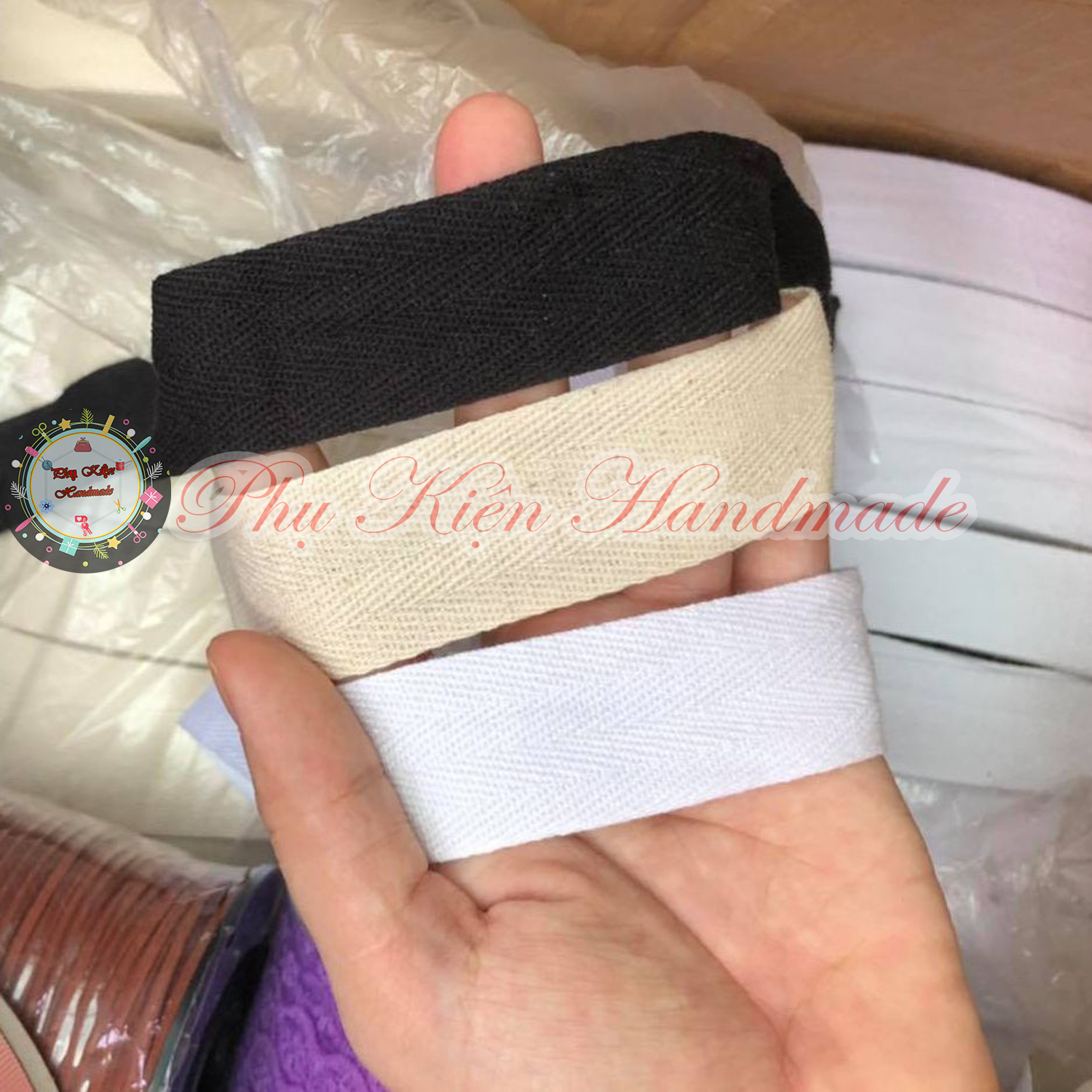 Đai cotton lót nón 3cm