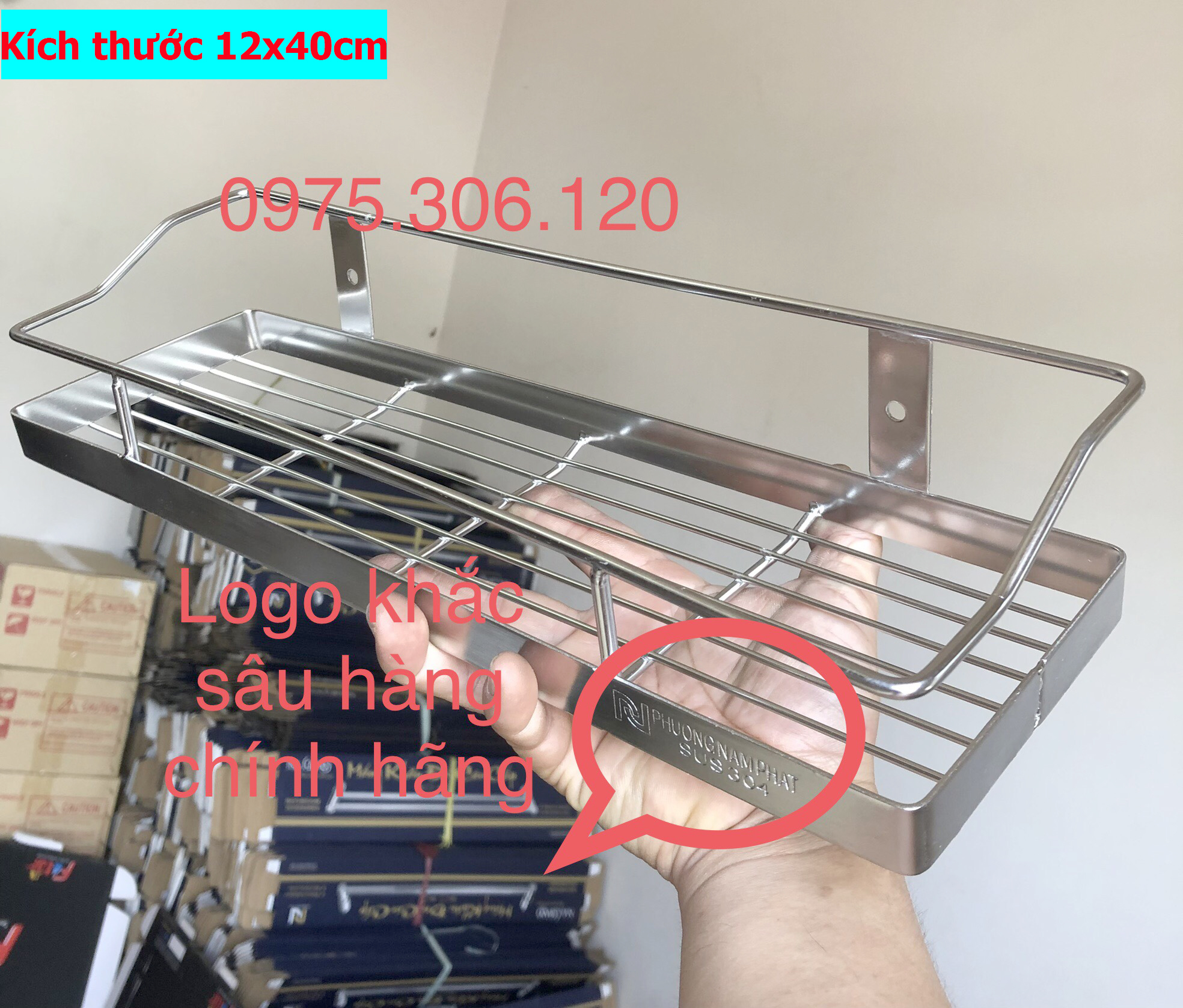 [HCM]Kệ GIA VỊ Trong nhà bếp gắn tường inox 100% 304 hàng đặt xưởng chắc chắnkhông han gỉ tăm đặc nạp dày KỆ GIA VỊ THẲNG 1 TẦNG LƯỚI