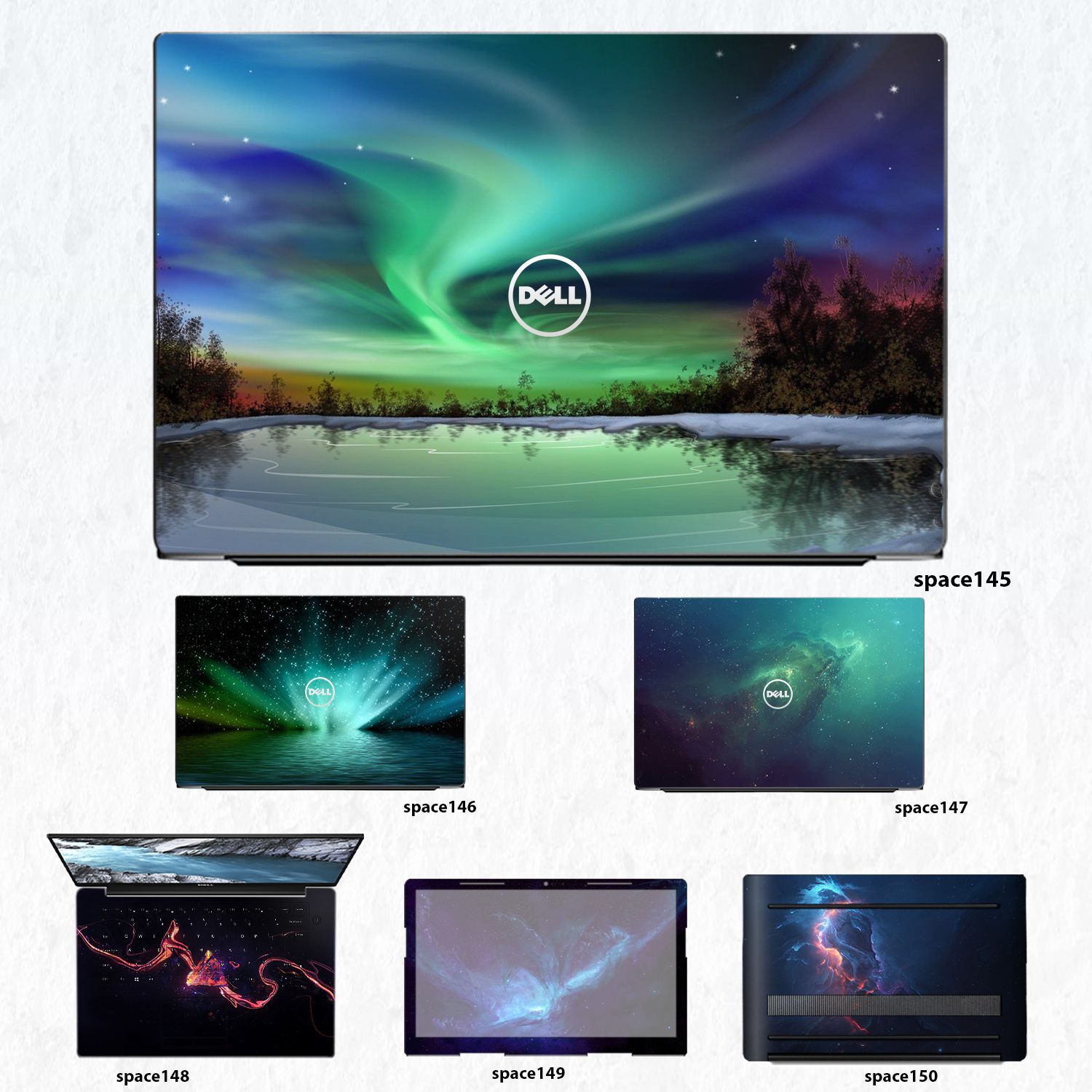 Decal Skin dán Laptop Dell mẫu không gian (inbox mã máy cho shop)