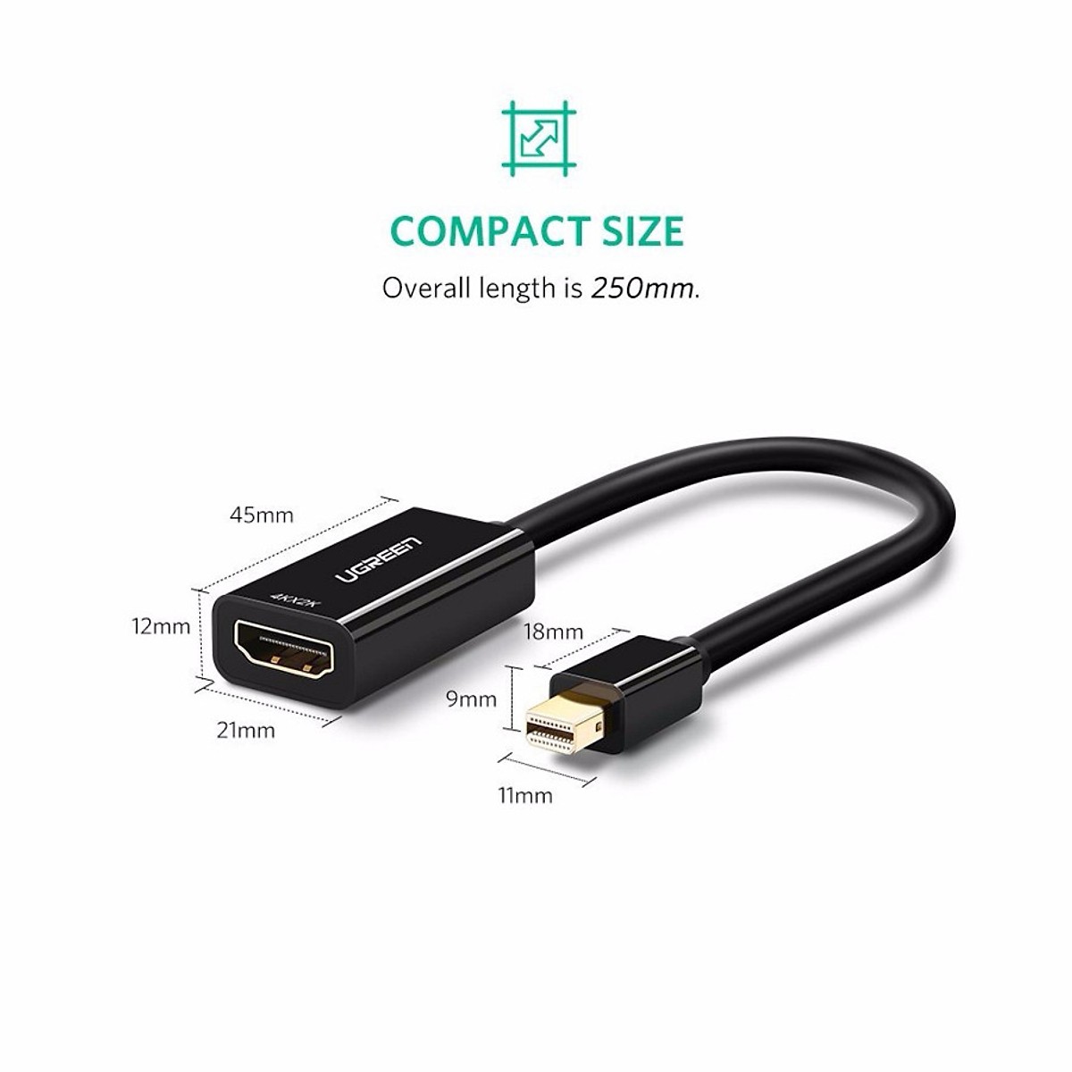 Cáp chuyển đổi Mini Displayport, thunderbolt sang HDMI âm Ugreen 10461 , 10460