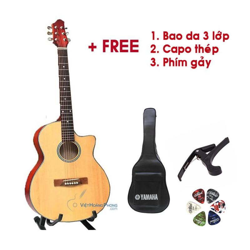 Đàn Guitar Acoustic SV650 - Đàn Guitar dành cho người mới học - Tặng Bao da + Capo + Phím gảy - Việt Hoàng Phong