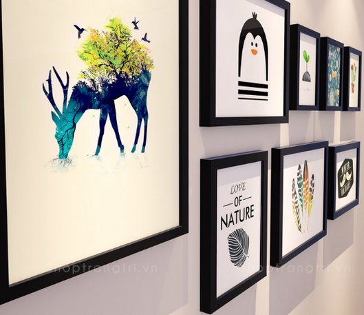 Binbin ka92 wall-mounted composite photo frame (get 1 set of pictures)