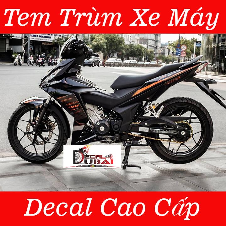 Tem trùm Dán Xe winner Đen Cam Mẫu Mới