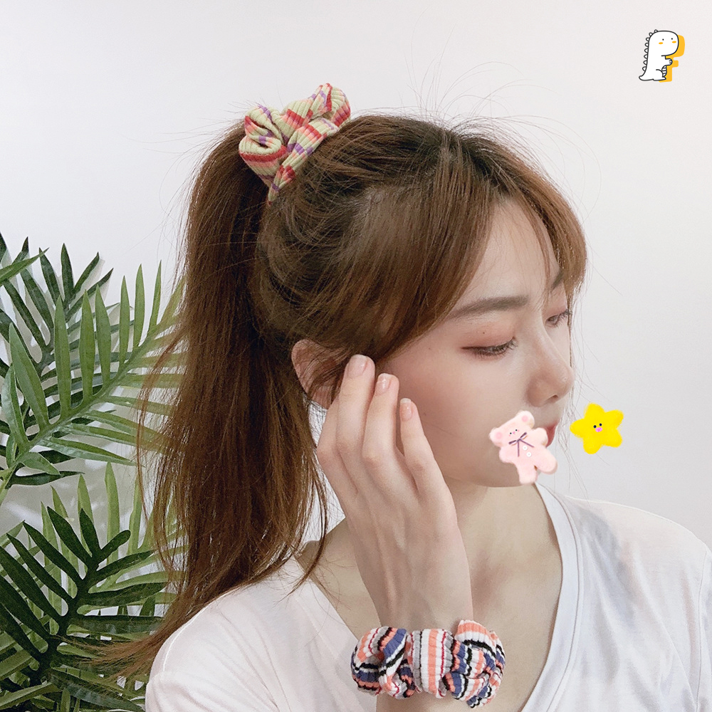 Scrunchies thun cột tóc vải len