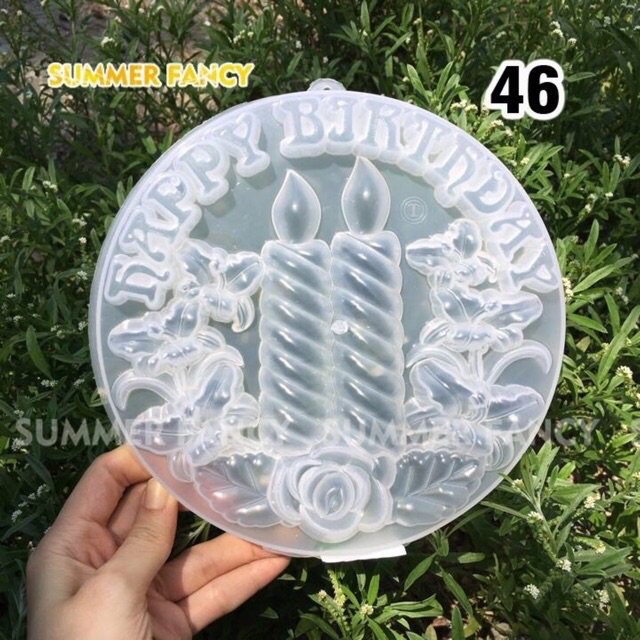 [HCM]Khuôn rau câu 3d happy Birthday 19cm nhựa cao cấp Vĩnh Trường