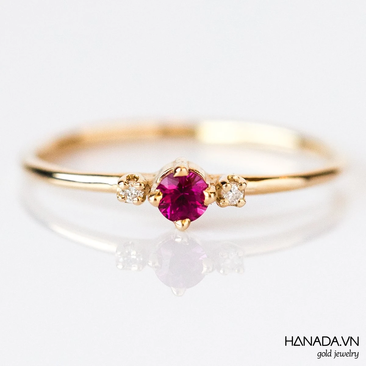 [ LAZXuhuong02 giảm 25K /199K] [HCM]Nhẫn Vàng 14K Hanada