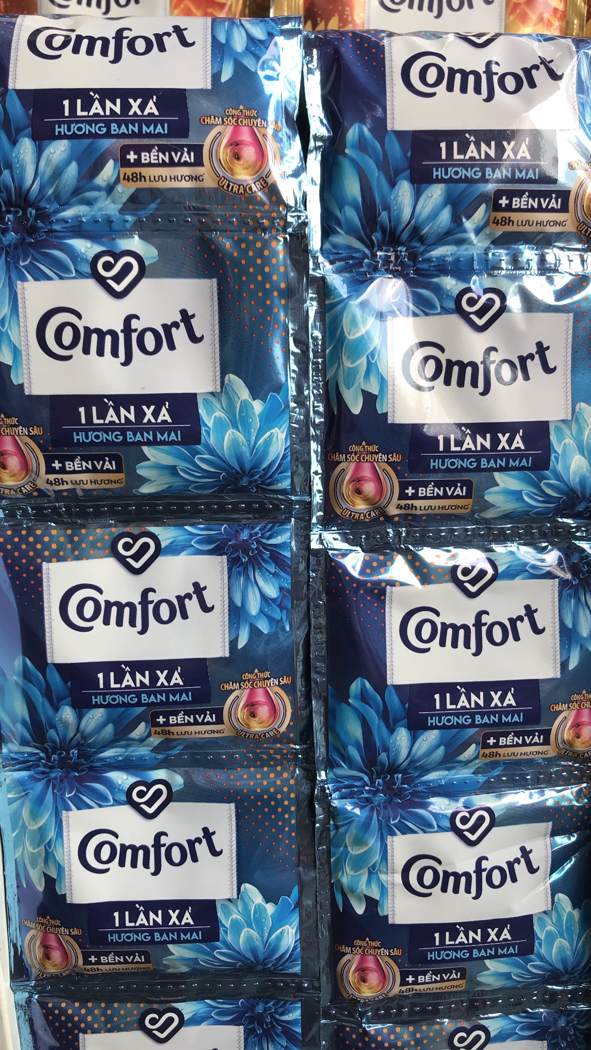 Nước xả Comfor dây 10 gói các mùi