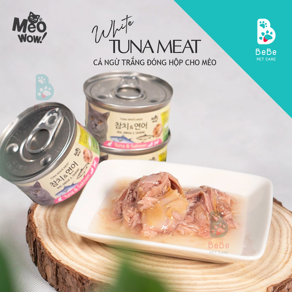 [Combo 10 - 12 Lon] Pate MEOWOW Từ Cá Ngừ Trắng Nhiều Vị Cho Mèo Mọi Lứa Tuổi