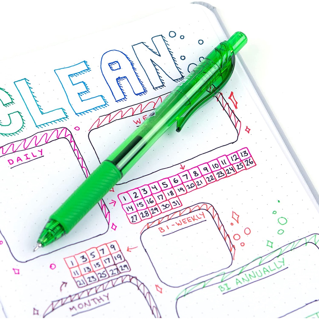 Bút Gel Bấm Nhật Bản Pentel Energel X BLN105 Ngòi 0.5mm - Mực Siêu Nhanh Khô | Tốc Ký | Thuận Tay Trái