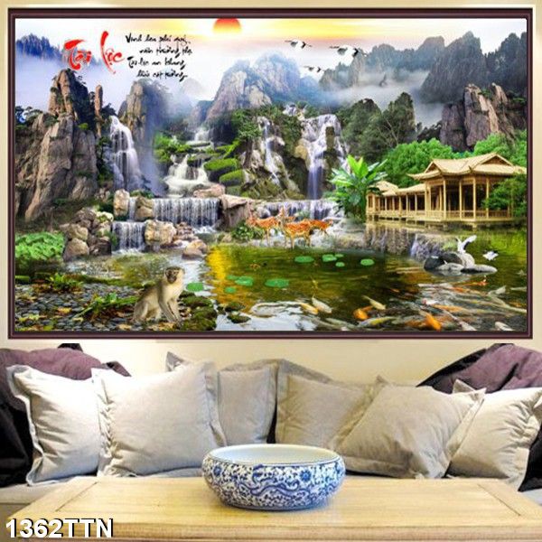 ( Rẻ vô địch ) Tranh dán tủ lạnh , trang trí phòng khách