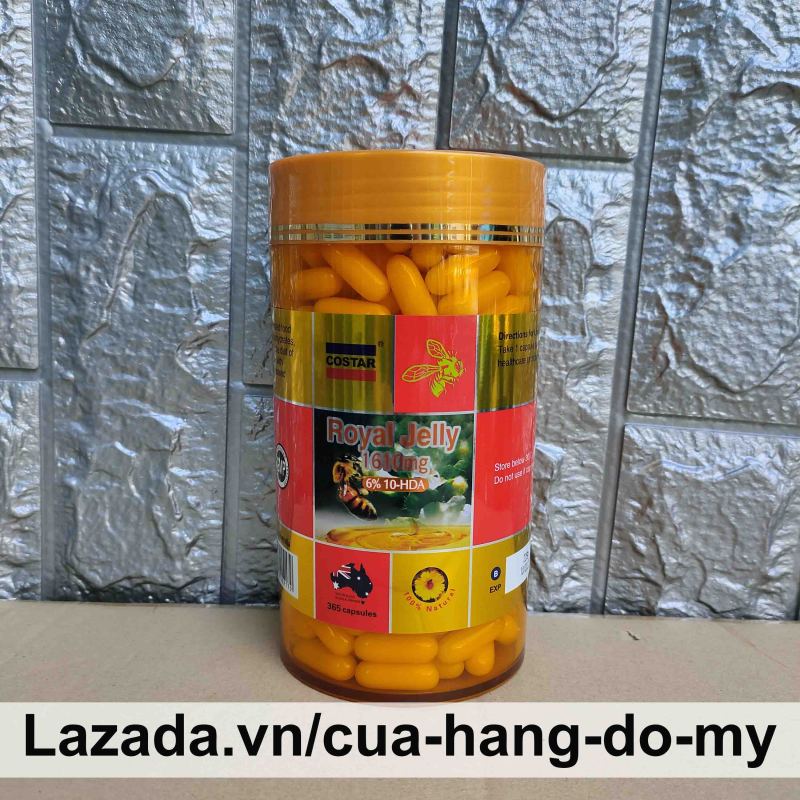 Sữa Ong Chúa Royal Jelly 1610mg 365 viên hàm lượng cao - Giúp làm đẹp da, chống lão hóa Costar 1610mg 365 viên