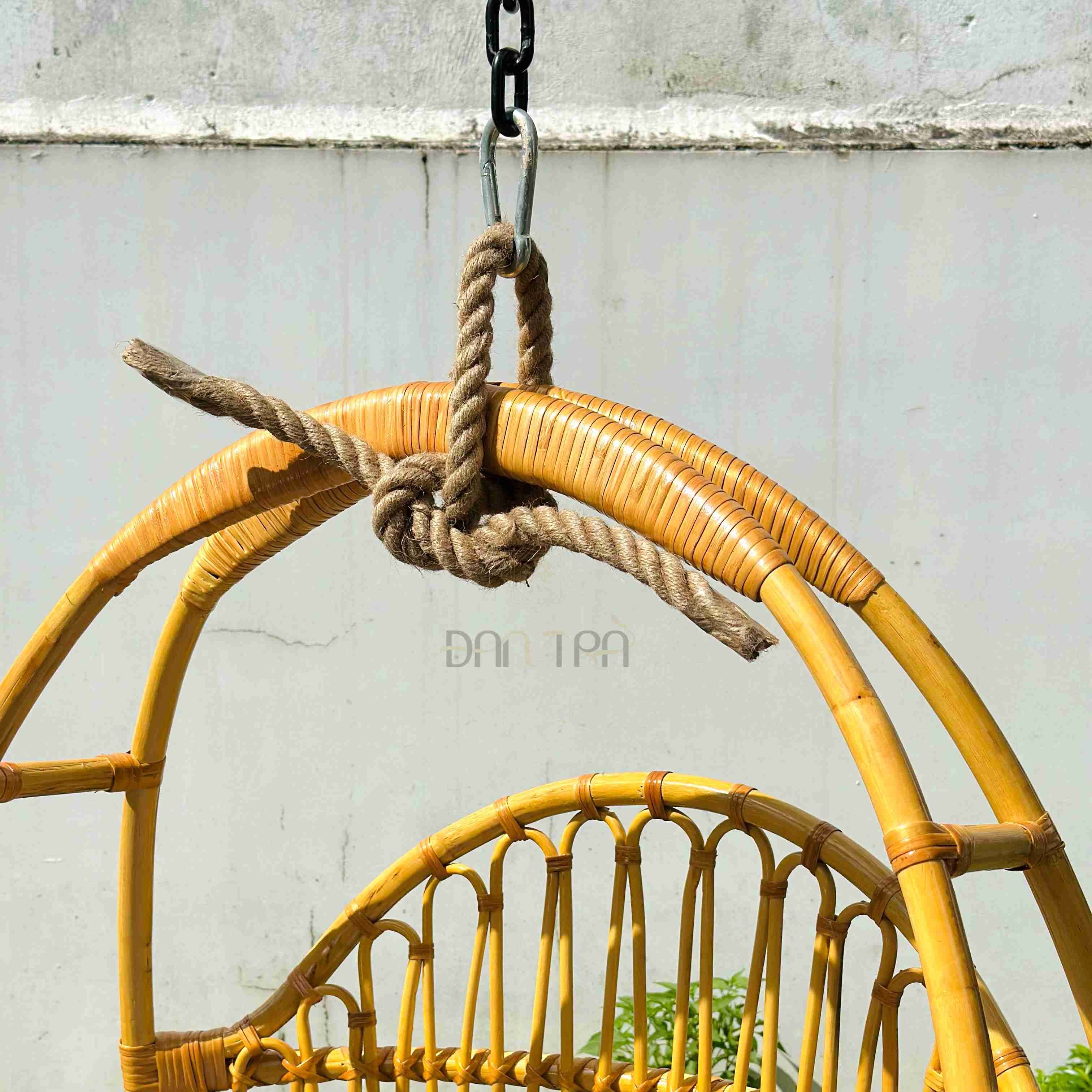 Xích Đu Mây Trứng Kèm Nệm ĐAN TRÀ - Nội Thất Mây Tre Đan