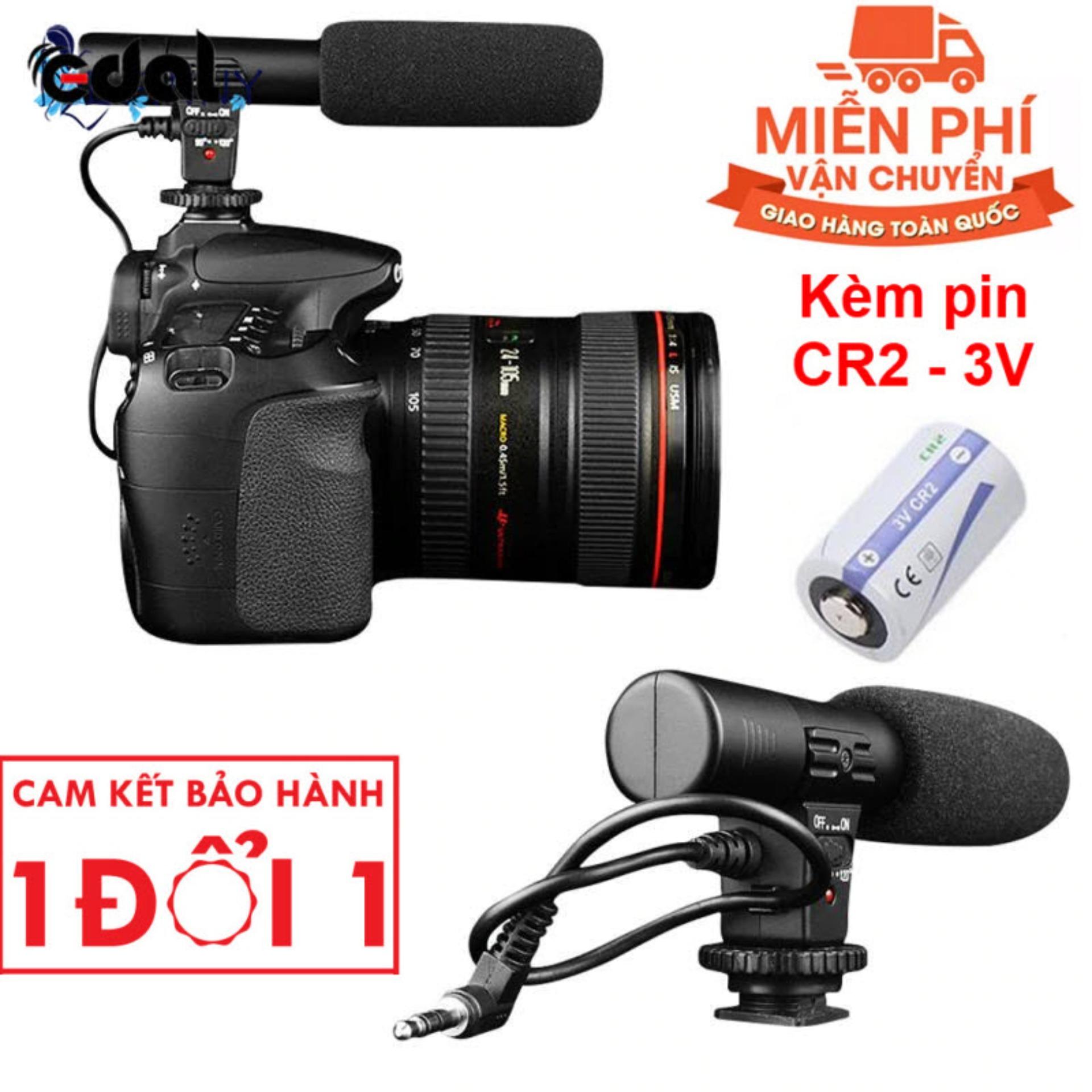 MICRO THU ÂM 3.5mm CHO MÁY ẢNH DSLR CANON/NIKON/SONY/PENTAX/OLYMPUS