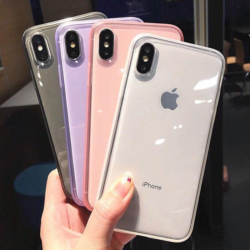 Ốp Lưng Màu Pastel Trong Suốt Cao Cấp - ỐP DẺO IPHONE