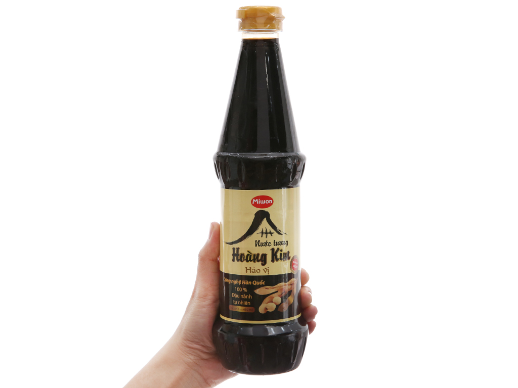 Nước tương hảo vị Hoàng Kim Miwon chai 650ml (combo 3)