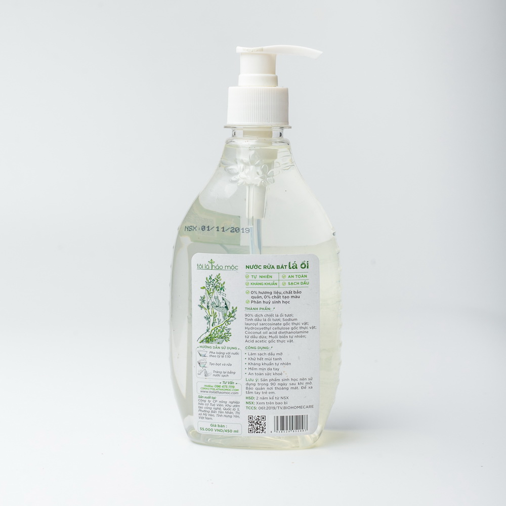 Nước rửa chén (bát) lá ổi Tôi Là Thảo Mộc 450ml