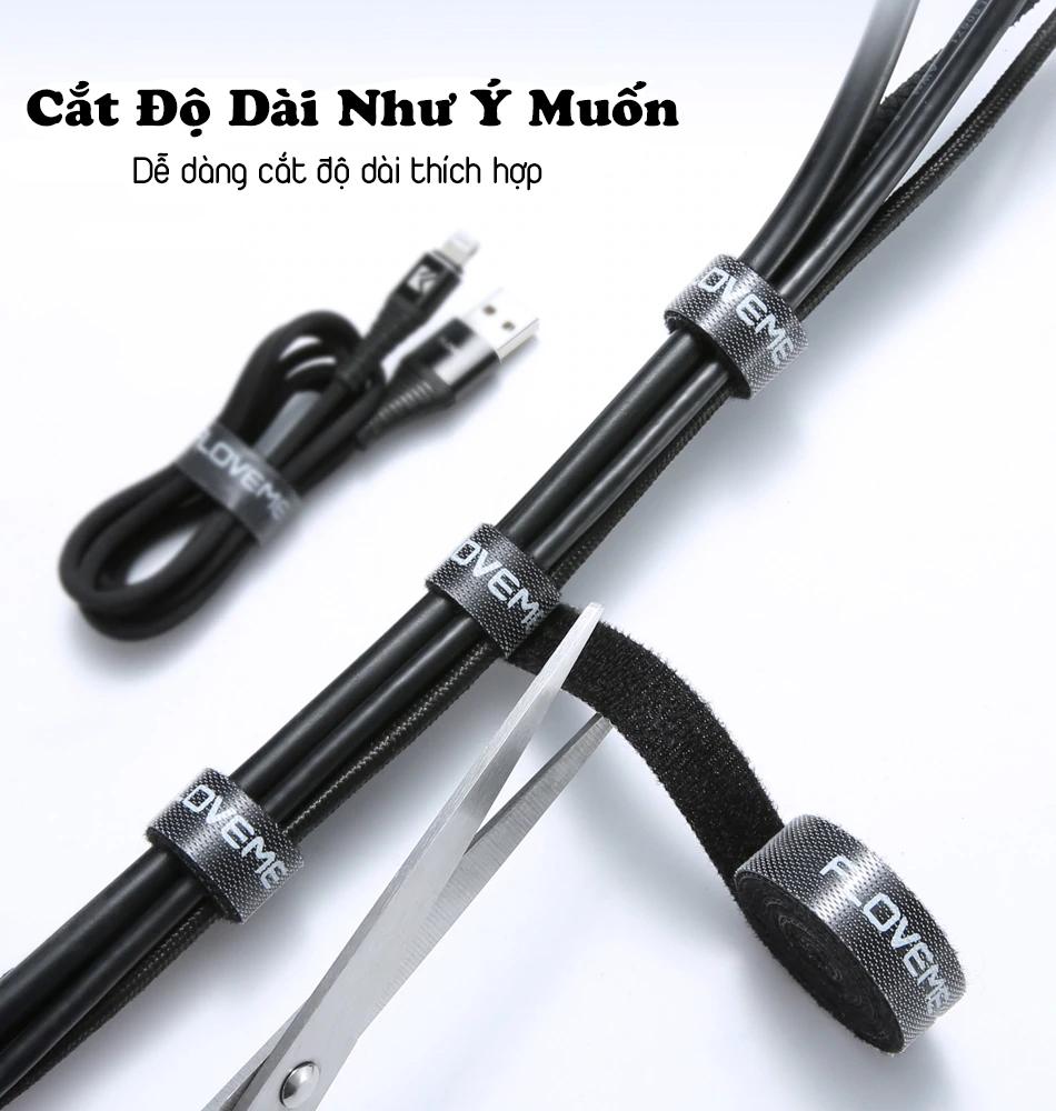 [VIDEO THỰC TẾ] Combo 2 Cuộn FLOVEME Băng Gai Dính 3 Mét băng gai dính giúp gọn gàng dây KAVISOTA