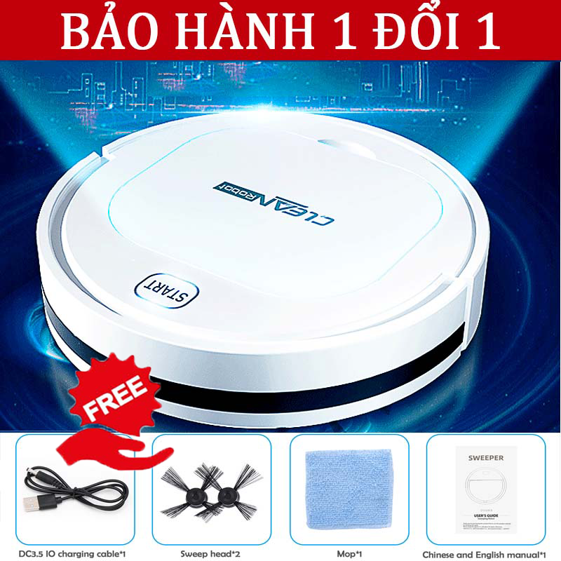 Máy lau nhà thông minh SDJ17,Robot hut bụi lau nhà nội địa nhật,Robot hút bụi thông minh,3 trong 1 Máy hút bụi tự động robot,lực hút mạnh 2800pa