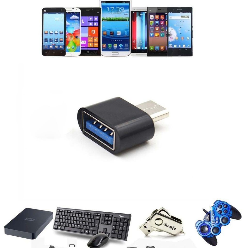 Đầu chuyển  USB 2.0 sang Micro USB (Đen)