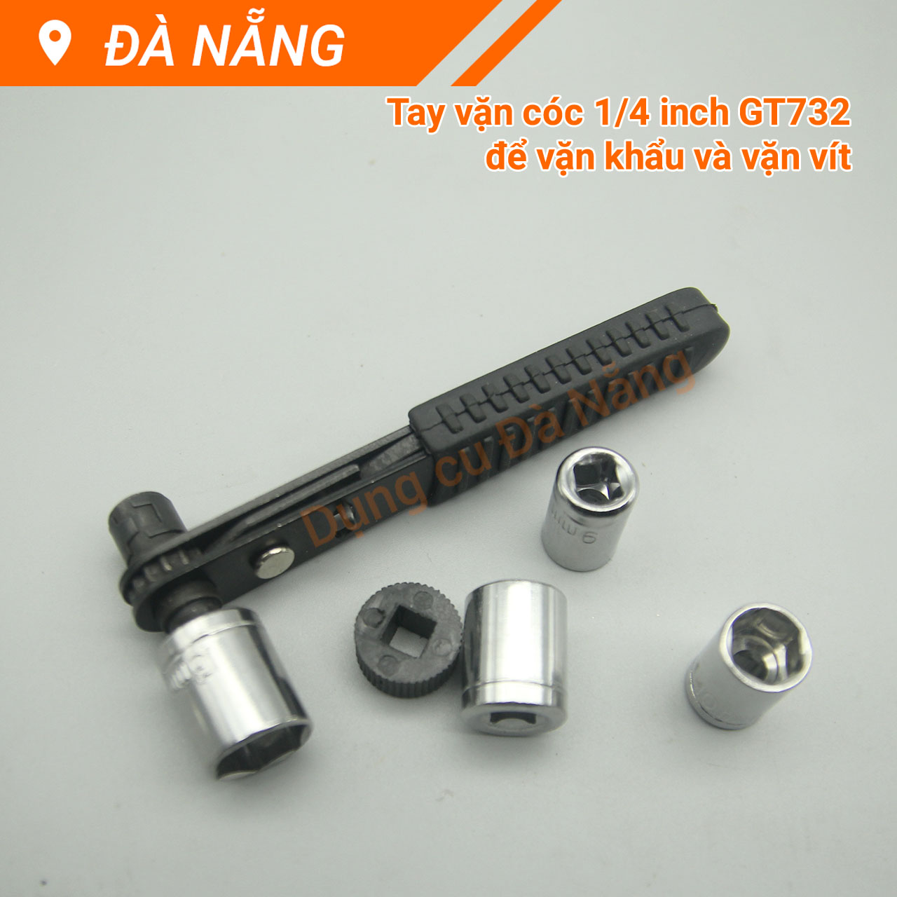 Tay vặn cóc tự lực 1/4inch 2 trong 1
