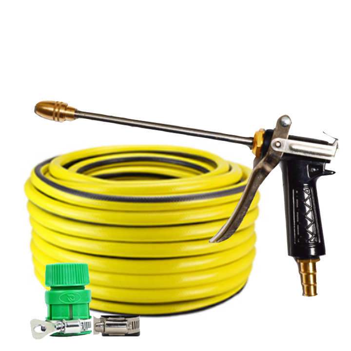 Bộ dây và vòi phun nước rửa xe,tưới cây,vòi xịt nước rửa xe,vòi tưới cây thông minh tăng áp lực nước 15m cao cấp TLG 318498 (dây vàng- đai,nối xanh)