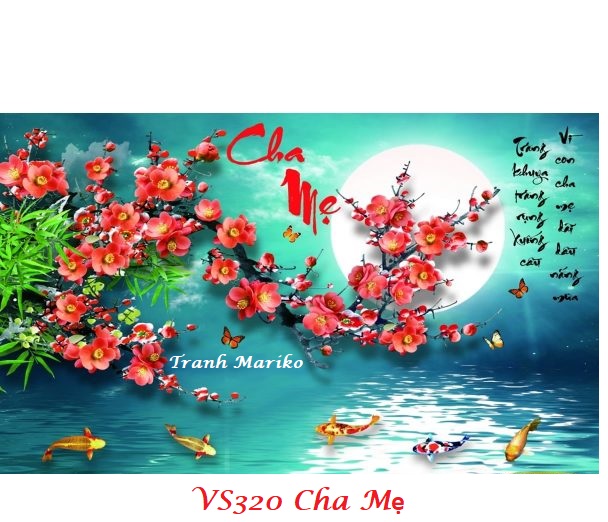 Tranh đính đá Cha Mẹ kích thước nhỏ ✅80×53 cm -️ VS320 Tranh Mariko