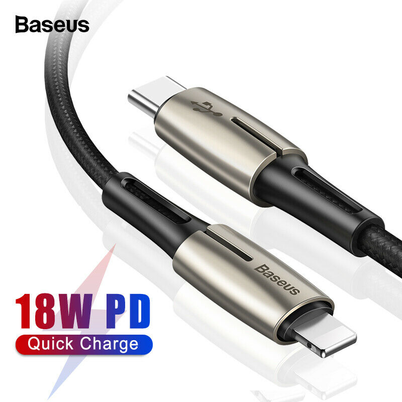 Cáp sạc nhanh dài 1.3M 18W C to Lightning Baseus Waterdrop Series PD cho iPhone/ iPad
