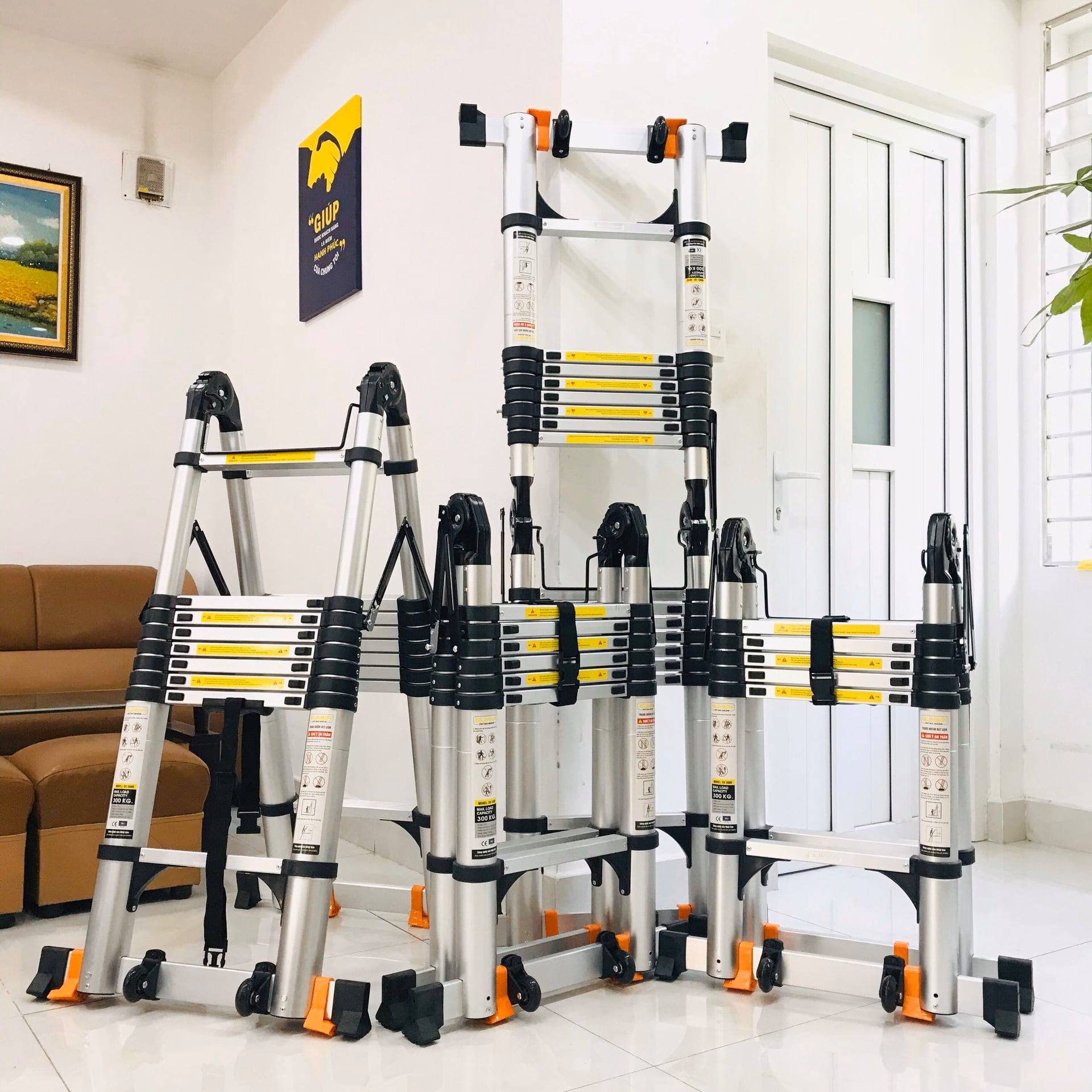 Thang nhôm rút đơn xếp gọn 5m1 SUMIKA SK510, An toàn – Tiện lợi – Tiết kiệm , Cộng Nghệ Nhật Bản, tải trọng 300kg ,bảo hành 2 năm