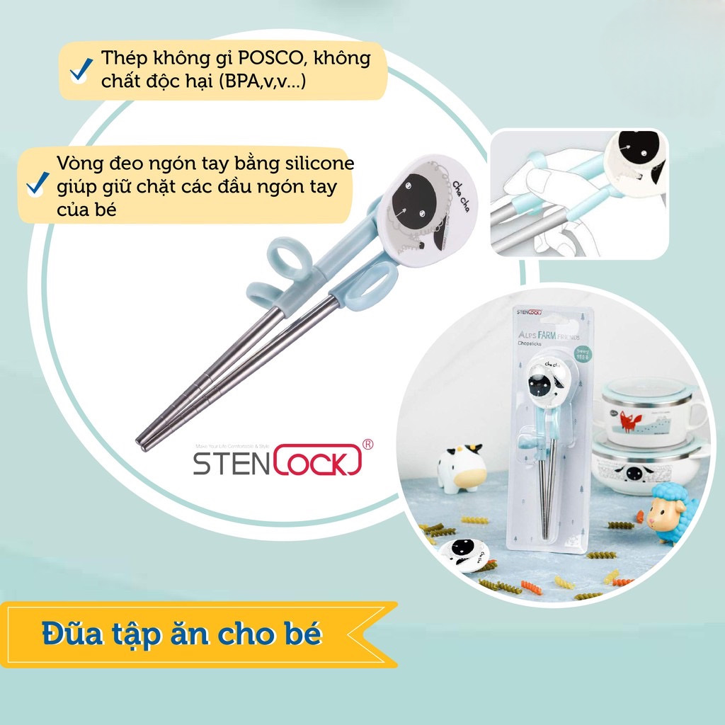 Bộ ăn dặm CAO CẤP Stenlock Hàn Quốc cho bé