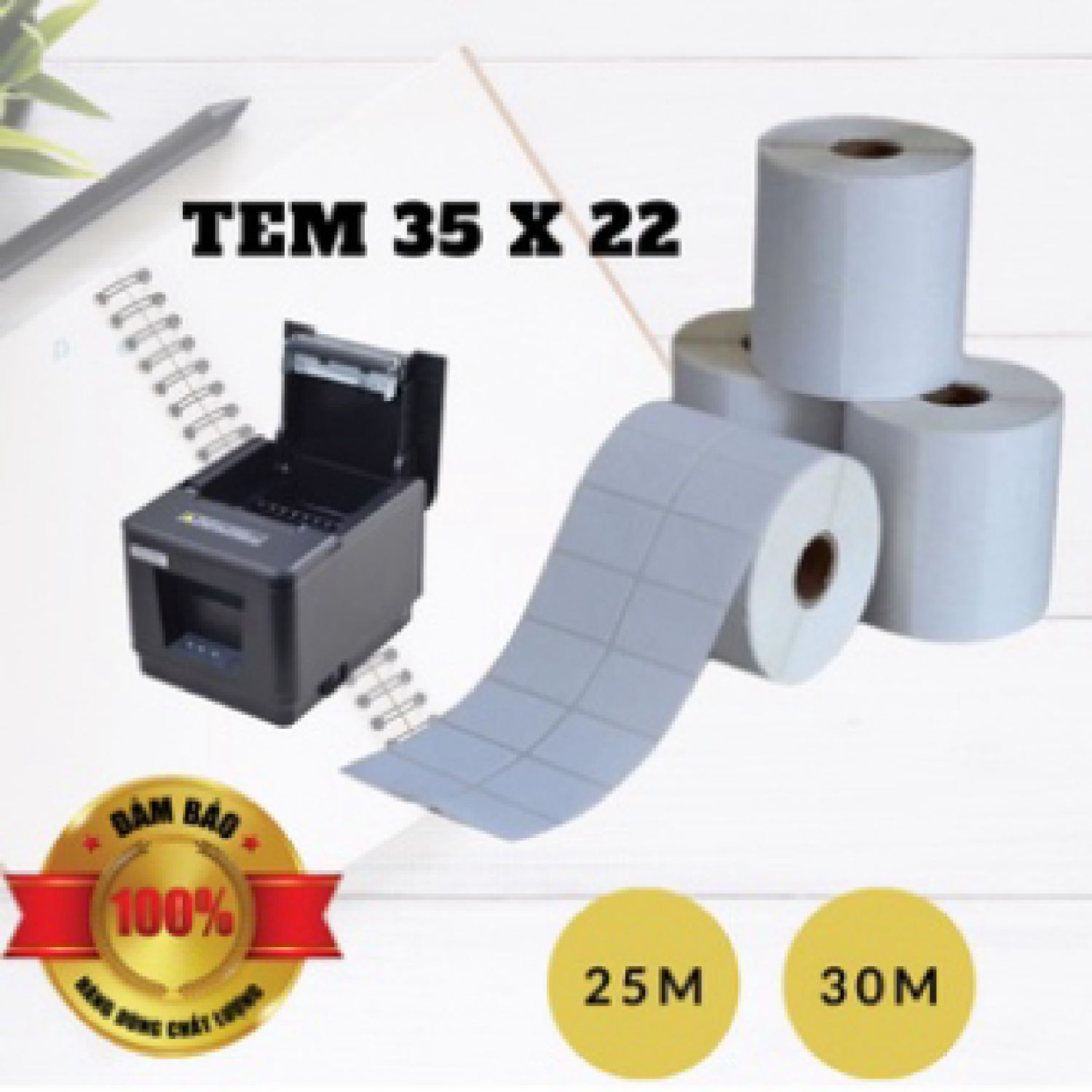 Decal, tem nhiệt 35 x 22 mm. tem dán sản phẩm kt 35 x 22 mm