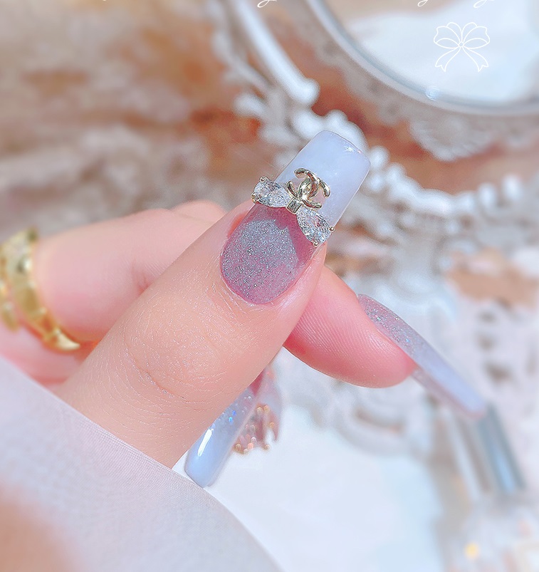[Ảnh thật] Charm Đá Vàng Bạc Trang Trí Đính Móng 6B