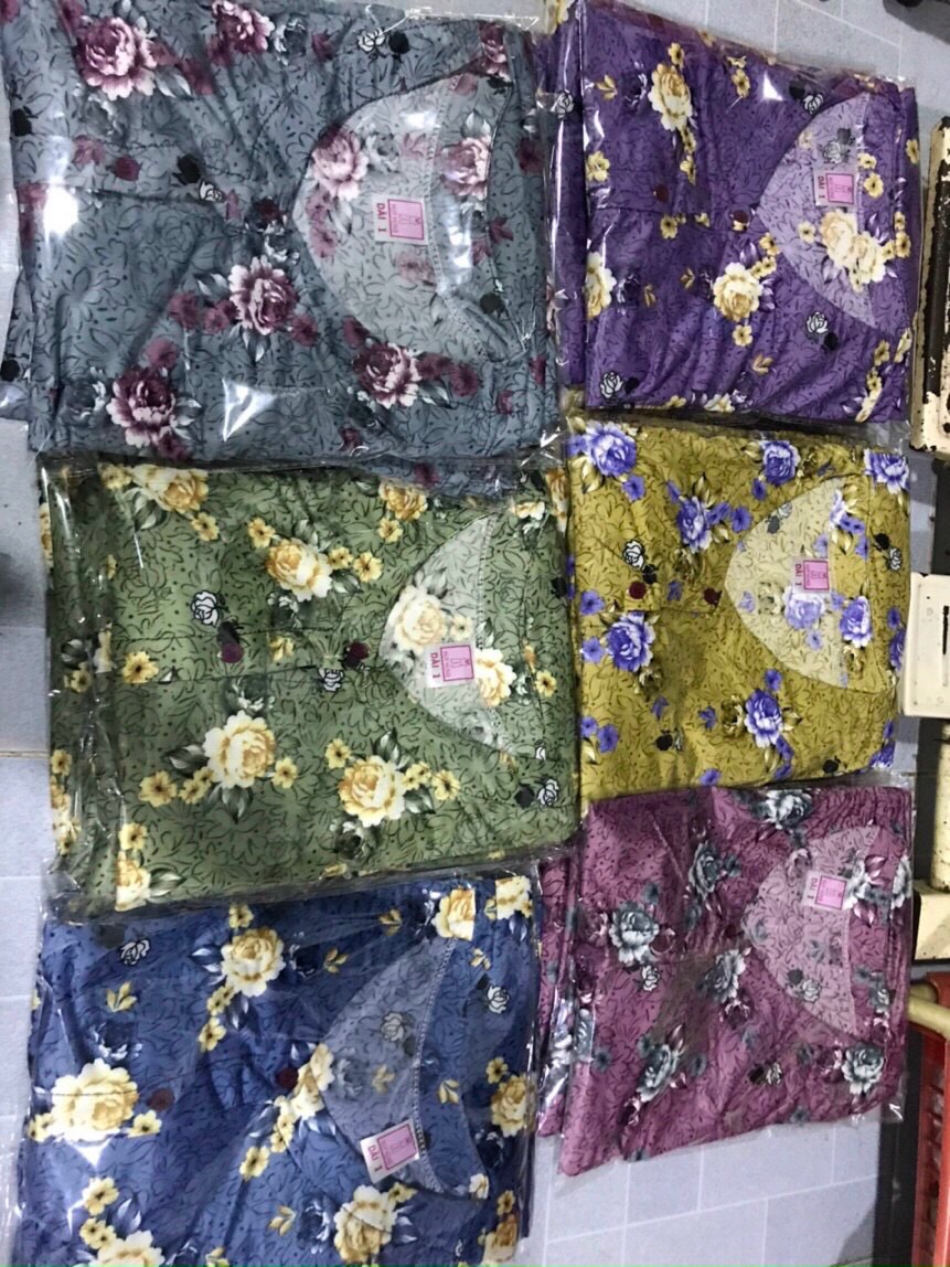 [HCM]Bộ bà già tay ngắn 2 túi