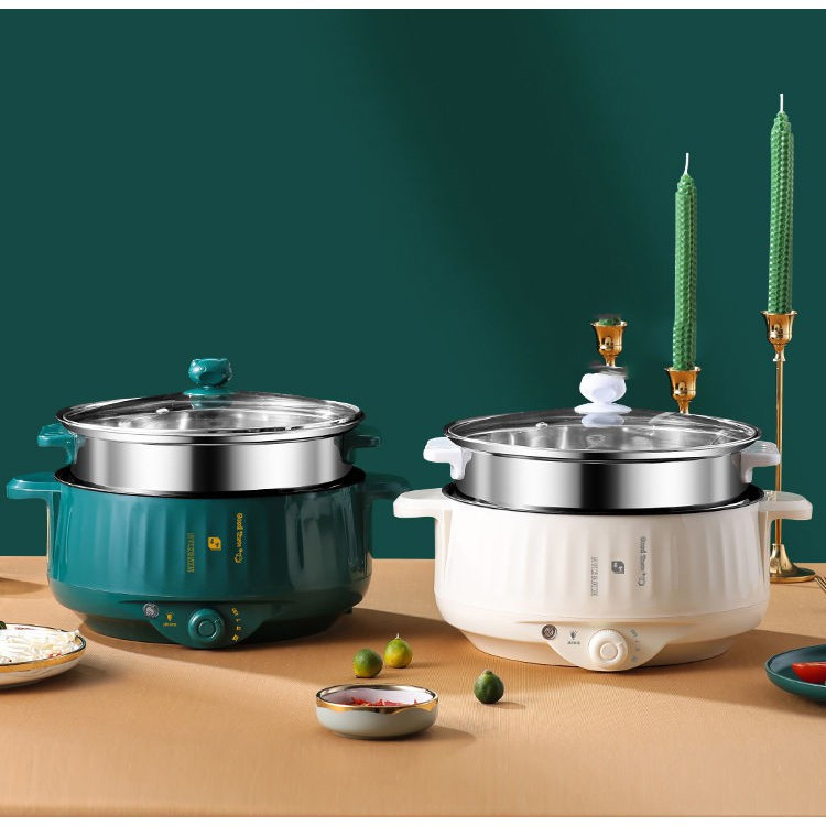 Nồi lẩu điện mini, nồi lẩu hot pot 3 nấc nhiệt 28cm kèm giá hấp inox, nồi lẩu gia đình chống dính vân đá, nồi lẩu điện mini, nồi, nồi lẩu gia đình, nồi lẩu nhỏ gọn, nồi mini, nồi điện kèm xửng