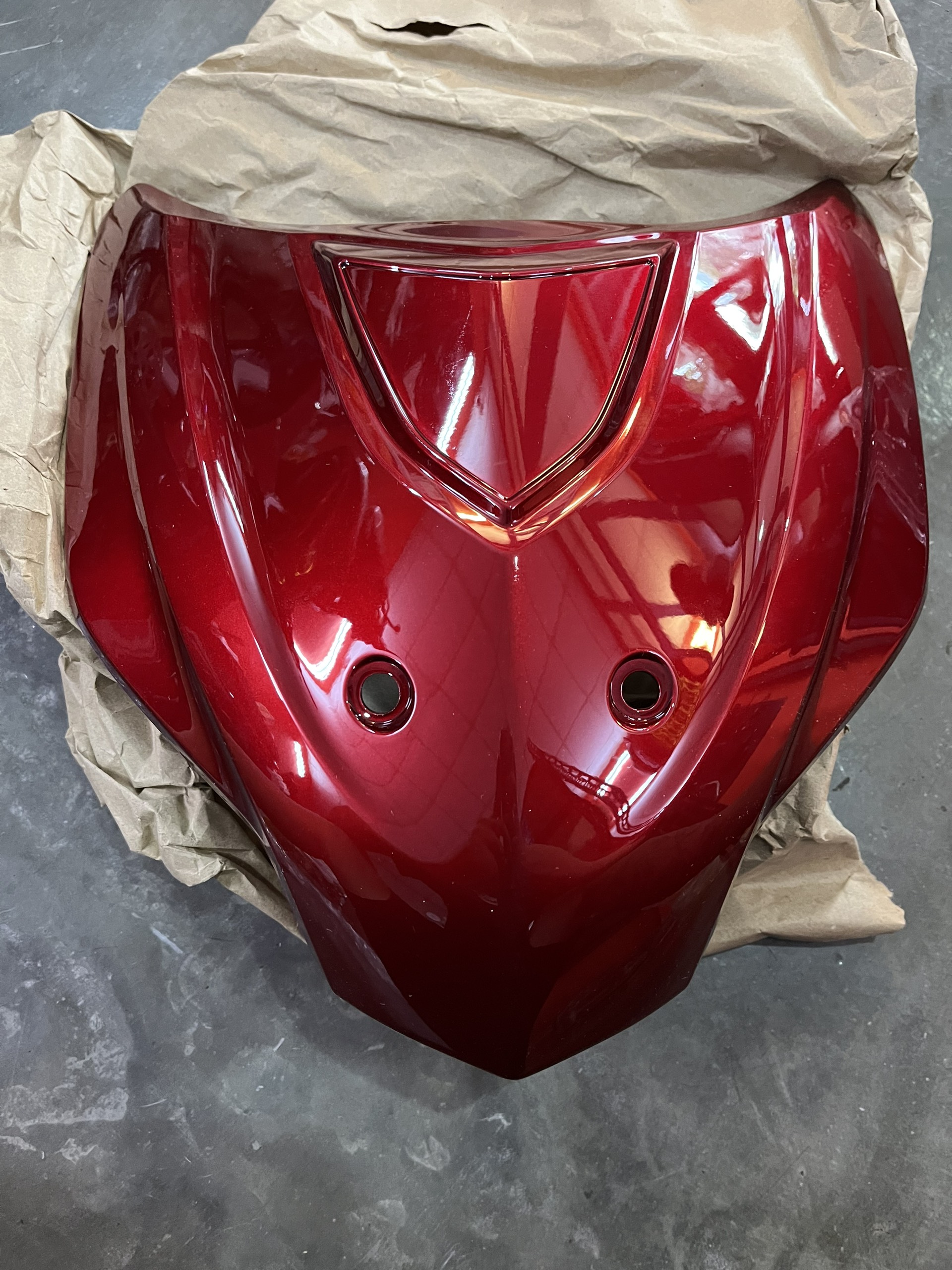 Mặt nạ trước honda wave 125 2017 màu đỏ candy chính hãng