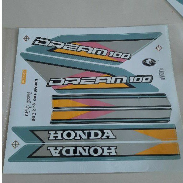 Bộ tem hồng chữ lớn xe dream thái 100 hàng thái