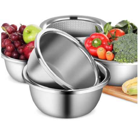 Chậu inox cao cấp, đường kính 34cm