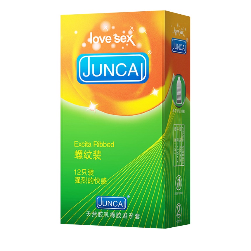 Bao cao su Juncaii Extra Ribbed ( hộp 12 chiếc)