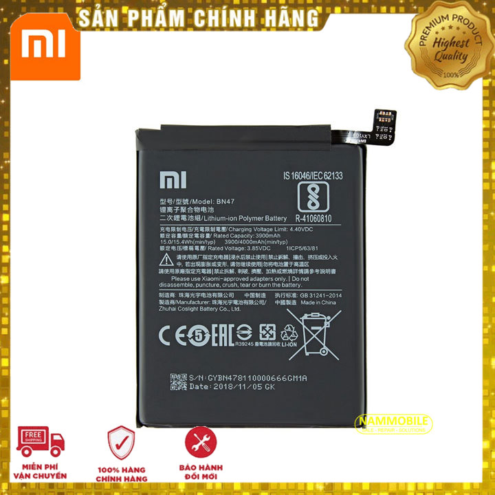 Battery Xiaomi Redmi 6 pro, Mi A2 Lite bn47 3900mAh zin * free super glue battery