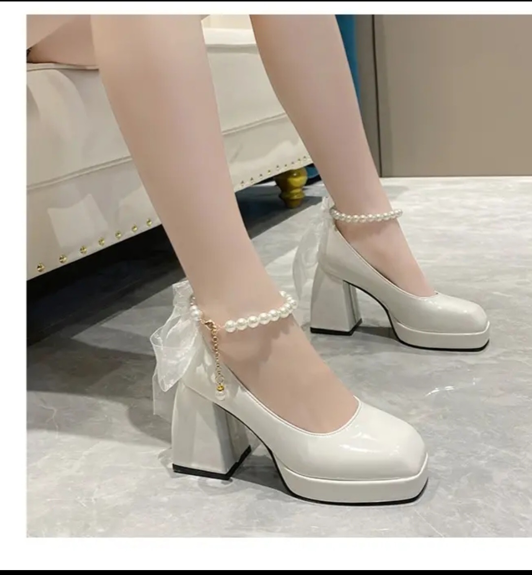 [Hoàn Tiền 15%]Giày cao gót nữ Mary Jane DA Bóng Quai gài ngang Gót Vuông Cao 5CM  mẫu mới 2023