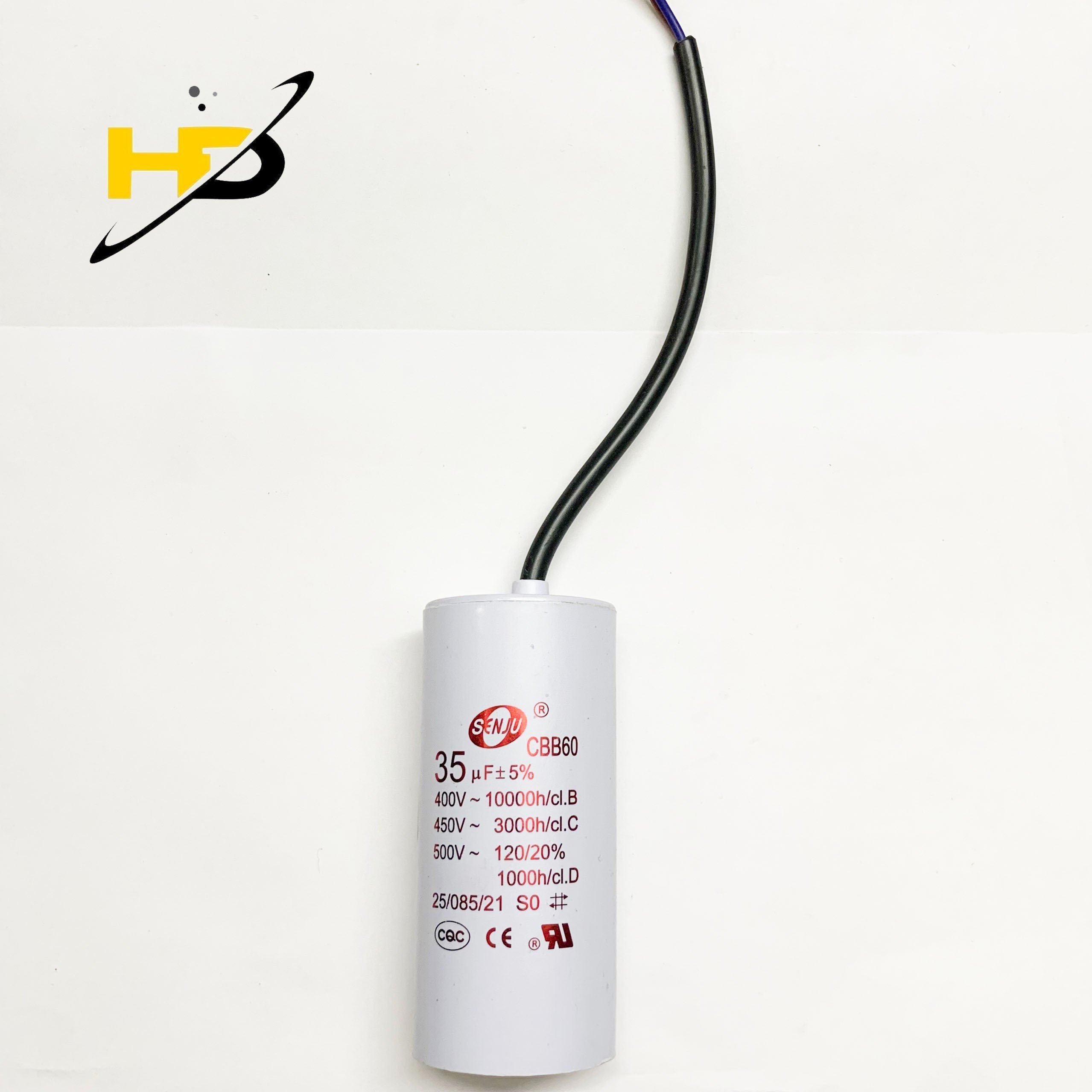 Tụ bơm nước cbb60 35uf 450v 5% động cơ điện một pha chính hãng senju mới