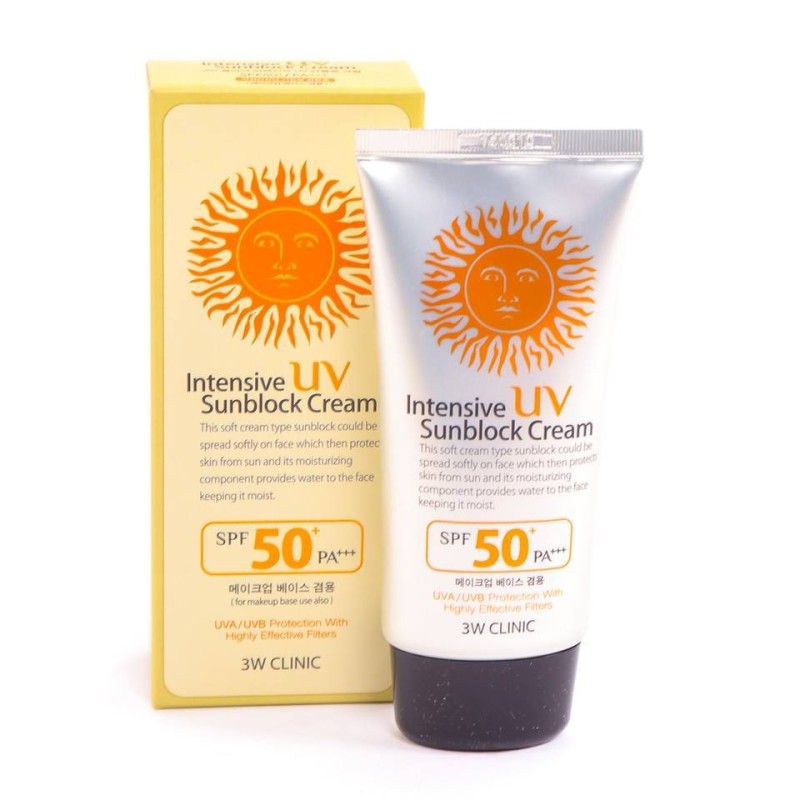 Kem Chống Nắng 3W Clinic Intensive UV Sunblock Cream SPF50+ PA+++ 70ML nhập khẩu
