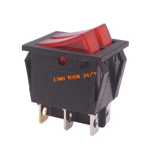 CÔNG TẮC BẬP BÊNH ĐÔI 20A-CÓ ĐÈN KCD6 (1 CẶP)