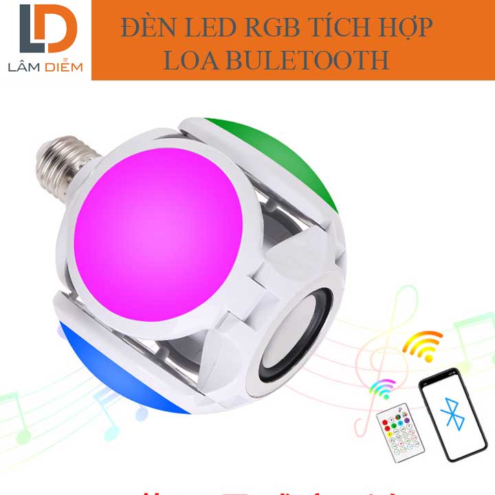 ĐÈN LED RGB TÍCH HỢP LOA BLUETOOTH 4.0 CÓ REMOTE CQ9