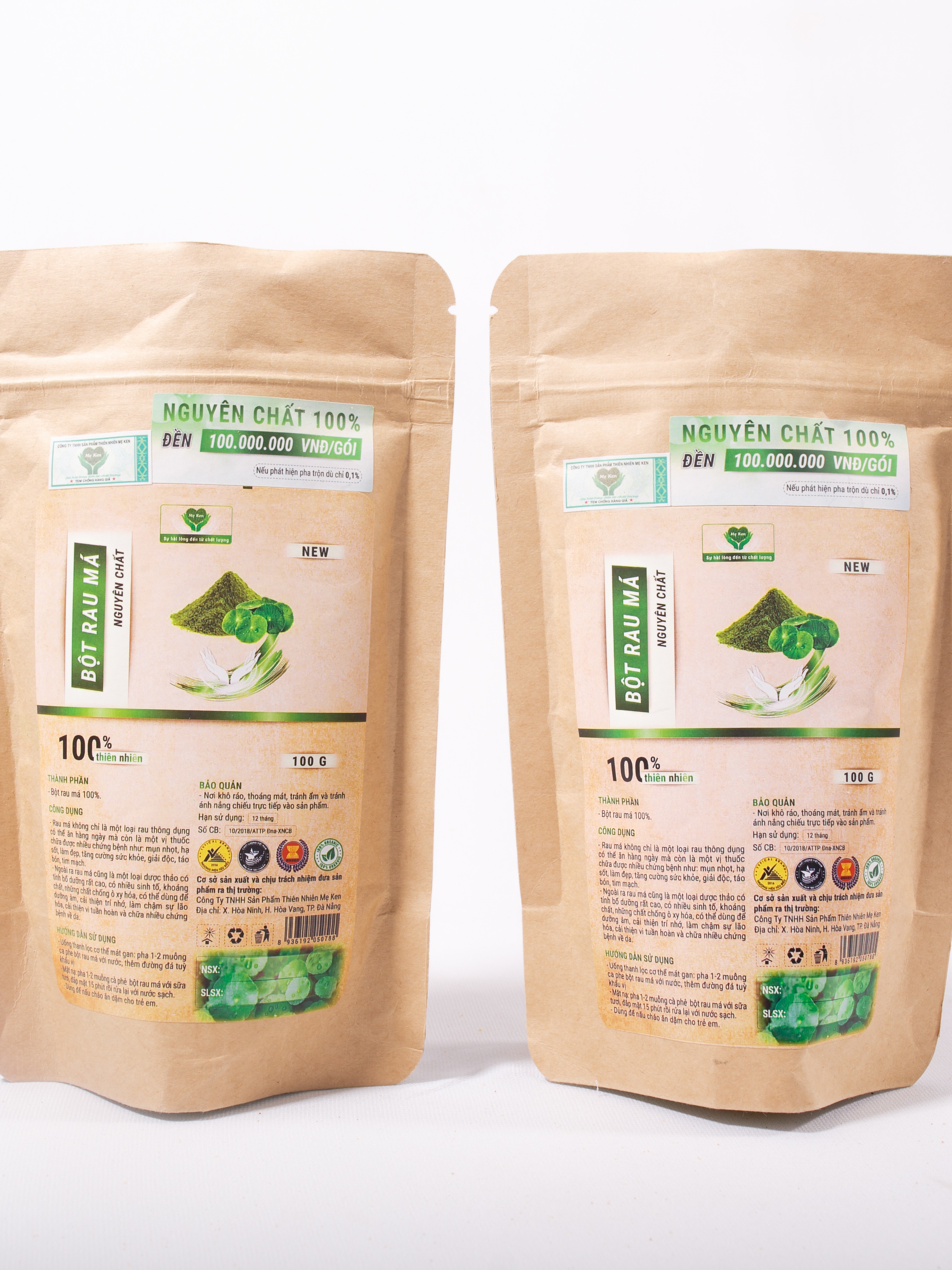 BỘT RAU MÁ NGUYÊN CHẤT MẸ KEN-Gói 100gr