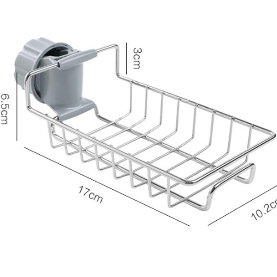 [HCM]Giá inox đựng đồ rửa bát gắn vòi rửa chén.