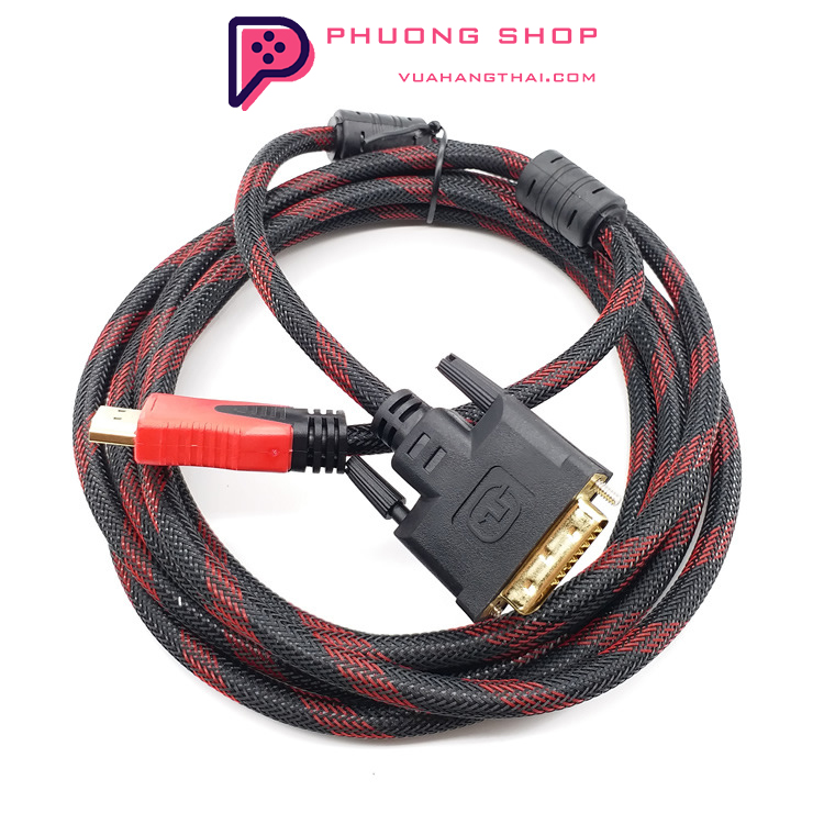 Dây Cáp HDMI to DVI 241 Dài 1.5m 3m 5m- Cáp Chuyển Đổi Đầu HDMI sang ...